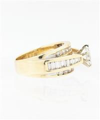 Rosy Blue ZEI 14K Solid Yellow Gold 7.7g Round Diamond Wedding Ring Size-6